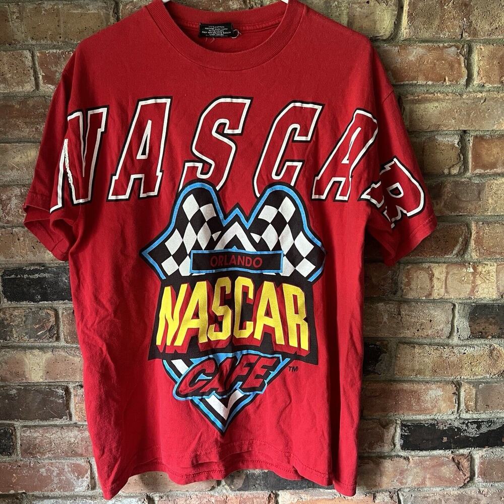 Vintage NASCAR Café Orlando "Life's a Race" Red Shirt - Men's M